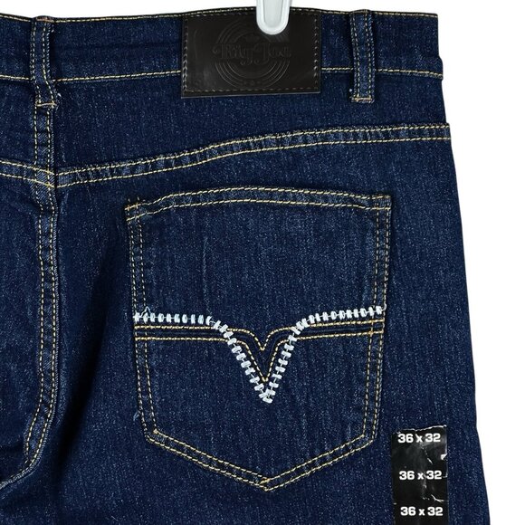Big Joe Men's Dark Blue Denim Jeans Size 36x32 Regular Stretch Straight Leg NWT - Picture 13 of 13